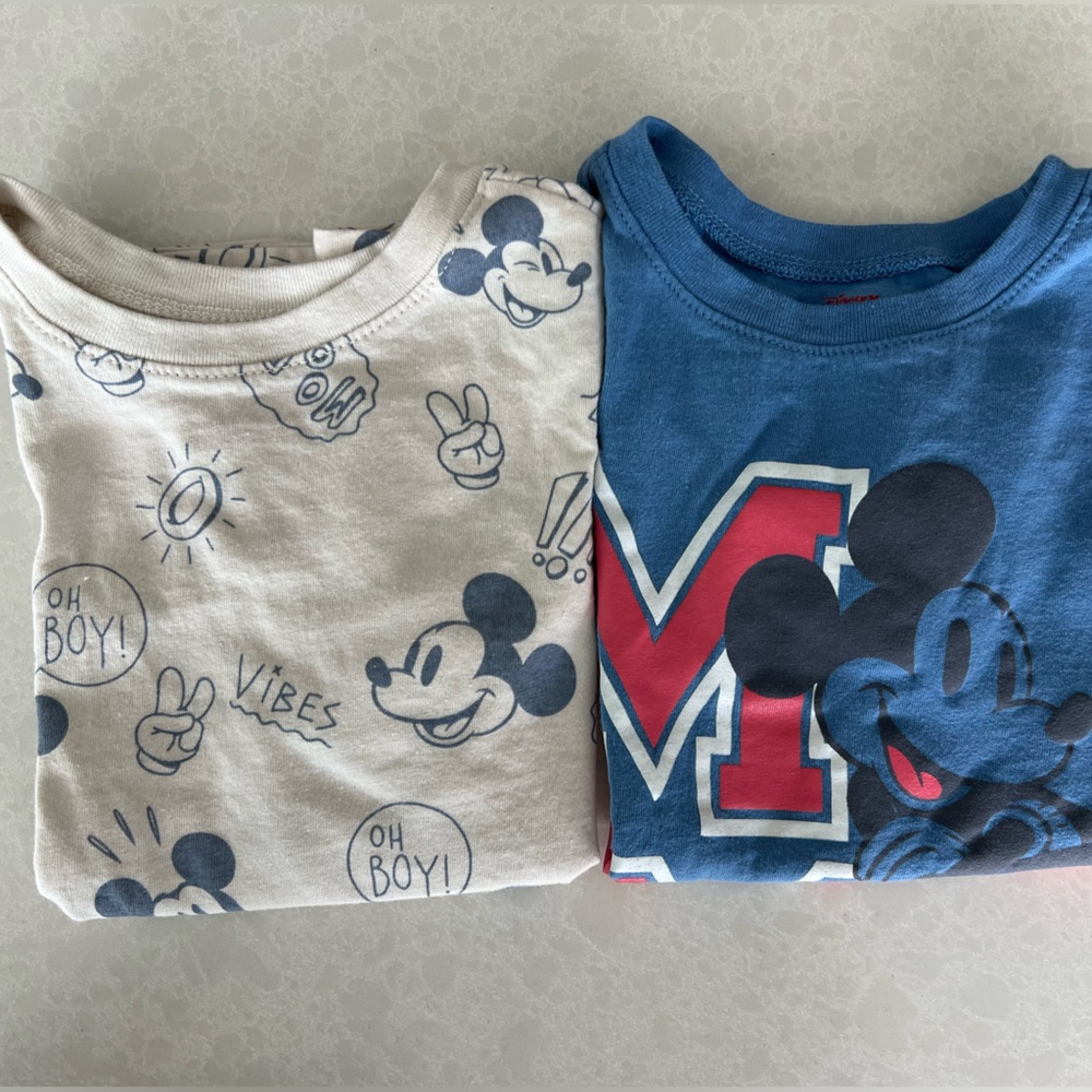 Two Mickey Disney Shirts